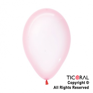 GLOBO SEMPERTEX CORAZON 12 CRISTAL PASTEL 309 ROSADO x 50